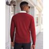 imageCOOFANDY Mens V Neck Pullover Sweater Slim Fit Casual Dress Sweater Lightweight Knitted SweatersRed