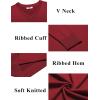 imageCOOFANDY Mens V Neck Pullover Sweater Slim Fit Casual Dress Sweater Lightweight Knitted SweatersRed