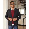 imageCOOFANDY Mens V Neck Pullover Sweater Slim Fit Casual Dress Sweater Lightweight Knitted SweatersRed