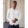 imageCOOFANDY Mens V Neck Pullover Sweater Slim Fit Casual Dress Sweater Lightweight Knitted SweatersWhite