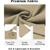 imageCOOFANDY Mens Linen Beach Tee Shirts Cotton Hippie Shirts V Neck Long Sleeve Tunic Big and Tall Yoga ShirtKhaki