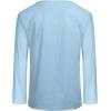imageCOOFANDY Mens Linen Beach Tee Shirts Cotton Hippie Shirts V Neck Long Sleeve Tunic Big and Tall Yoga ShirtSky Blue