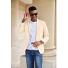 imageCOOFANDY Mens Casual Blazer Slim Fit Suit Jacket Lightweight One Button Business Sport CoatsBeige