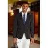 imageCOOFANDY Mens Casual Blazer Slim Fit Suit Jacket Lightweight One Button Business Sport CoatsBlack