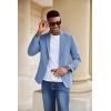 imageCOOFANDY Mens Casual Blazer Slim Fit Suit Jacket Lightweight One Button Business Sport CoatsBlue