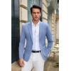 imageCOOFANDY Mens Casual Blazer Slim Fit Suit Jacket Lightweight One Button Business Sport CoatsBlue