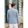 imageCOOFANDY Mens Casual Blazer Slim Fit Suit Jacket Lightweight One Button Business Sport CoatsLight Blue