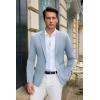 imageCOOFANDY Mens Casual Blazer Slim Fit Suit Jacket Lightweight One Button Business Sport CoatsLight Blue
