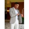 imageCOOFANDY Mens Casual Blazer Slim Fit Suit Jacket Lightweight One Button Business Sport CoatsLight Grey