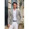 imageCOOFANDY Mens Casual Blazer Slim Fit Suit Jacket Lightweight One Button Business Sport CoatsLight Grey
