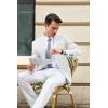 imageCOOFANDY Mens Casual Blazer Slim Fit Suit Jacket Lightweight One Button Business Sport CoatsWhite