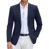 imageCOOFANDY Mens Casual Blazer Slim Fit Suit Jacket Lightweight One Button Business Sport CoatsNavy Blue