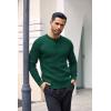 imageCOOFANDY Mens Knit Henley Sweater Long Sleeve Button Down Lightweight Sweater Fall Slim Fit Ribbed PulloverDark Green