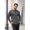 imageCOOFANDY Mens Knit Henley Sweater Long Sleeve Button Down Lightweight Sweater Fall Slim Fit Ribbed PulloverGrey