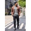 imageCOOFANDY Mens Knit Henley Sweater Long Sleeve Button Down Lightweight Sweater Fall Slim Fit Ribbed PulloverLight Grey
