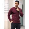imageCOOFANDY Mens Knit Henley Sweater Long Sleeve Button Down Lightweight Sweater Fall Slim Fit Ribbed PulloverWine Red