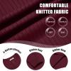 imageCOOFANDY Mens Knit Henley Sweater Long Sleeve Button Down Lightweight Sweater Fall Slim Fit Ribbed PulloverWine Red