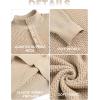 imageCOOFANDY Mens Quarter Button Sweater Lightweight Mock Neck Pullover Sweater Fashion Casual Knitted Henley SweaterApricot