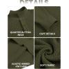 imageCOOFANDY Mens Quarter Button Sweater Lightweight Mock Neck Pullover Sweater Fashion Casual Knitted Henley SweaterArmy Green