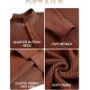 imageCOOFANDY Mens Quarter Button Sweater Lightweight Mock Neck Pullover Sweater Fashion Casual Knitted Henley SweaterCaramel