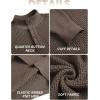 imageCOOFANDY Mens Quarter Button Sweater Lightweight Mock Neck Pullover Sweater Fashion Casual Knitted Henley SweaterDark Coffee