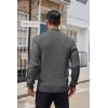 imageCOOFANDY Mens Quarter Button Sweater Lightweight Mock Neck Pullover Sweater Fashion Casual Knitted Henley SweaterDark Grey