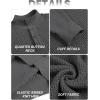 imageCOOFANDY Mens Quarter Button Sweater Lightweight Mock Neck Pullover Sweater Fashion Casual Knitted Henley SweaterDark Grey