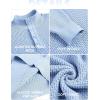 imageCOOFANDY Mens Quarter Button Sweater Lightweight Mock Neck Pullover Sweater Fashion Casual Knitted Henley SweaterLight Blue