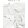 imageCOOFANDY Mens Quarter Button Sweater Lightweight Mock Neck Pullover Sweater Fashion Casual Knitted Henley SweaterWhite