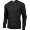 imageCOOFANDY Mens Crewneck Sweater Waffle Textured Pullover Sweaters Soft Midweight Knitted SweatersBlack