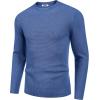 imageCOOFANDY Mens Crewneck Sweater Waffle Textured Pullover Sweaters Soft Midweight Knitted SweatersBlue