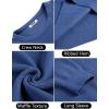 imageCOOFANDY Mens Crewneck Sweater Waffle Textured Pullover Sweaters Soft Midweight Knitted SweatersBlue