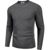 imageCOOFANDY Mens Crewneck Sweater Waffle Textured Pullover Sweaters Soft Midweight Knitted SweatersDark Grey
