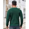 imageCOOFANDY Mens Crewneck Sweater Waffle Textured Pullover Sweaters Soft Midweight Knitted SweatersGreen