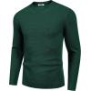 imageCOOFANDY Mens Crewneck Sweater Waffle Textured Pullover Sweaters Soft Midweight Knitted SweatersGreen