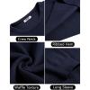 imageCOOFANDY Mens Crewneck Sweater Waffle Textured Pullover Sweaters Soft Midweight Knitted SweatersNavy Blue