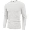 imageCOOFANDY Mens Crewneck Sweater Waffle Textured Pullover Sweaters Soft Midweight Knitted SweatersWhite