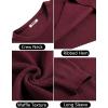 imageCOOFANDY Mens Crewneck Sweater Waffle Textured Pullover Sweaters Soft Midweight Knitted SweatersWine Red
