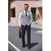 imageCOOFANDY Mens Herringbone Tweed Suit Vests Slim Fit Waistcoat Casual Business Dress VestBlue