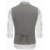 imageCOOFANDY Mens Herringbone Tweed Suit Vests Slim Fit Waistcoat Casual Business Dress VestDark Grey