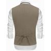 imageCOOFANDY Mens Herringbone Tweed Suit Vests Slim Fit Waistcoat Casual Business Dress VestGreen