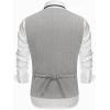 imageCOOFANDY Mens Herringbone Tweed Suit Vests Slim Fit Waistcoat Casual Business Dress VestGrey