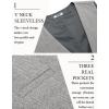 imageCOOFANDY Mens Herringbone Tweed Suit Vests Slim Fit Waistcoat Casual Business Dress VestGrey