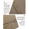 imageCOOFANDY Mens Herringbone Tweed Suit Vests Slim Fit Waistcoat Casual Business Dress VestKhaki