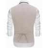 imageCOOFANDY Mens Herringbone Tweed Suit Vests Slim Fit Waistcoat Casual Business Dress VestLight Khaki