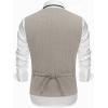 imageCOOFANDY Mens Herringbone Tweed Suit Vests Slim Fit Waistcoat Casual Business Dress VestTeal Grey