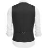 imageCOOFANDY Mens Linen Vest Casual Business Suit Vests Slim Fit Formal Dress WaistcoatBlack
