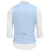 imageCOOFANDY Mens Linen Vest Casual Business Suit Vests Slim Fit Formal Dress WaistcoatLight Blue