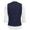 imageCOOFANDY Mens Linen Vest Casual Business Suit Vests Slim Fit Formal Dress WaistcoatNavy Blue