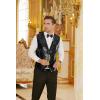 imageCOOFANDY Mens Sequins Vest Slim Fit Christmas Party Vest Shiny Dress Waistcoat for Wedding 80s 90s PromEventsBlack